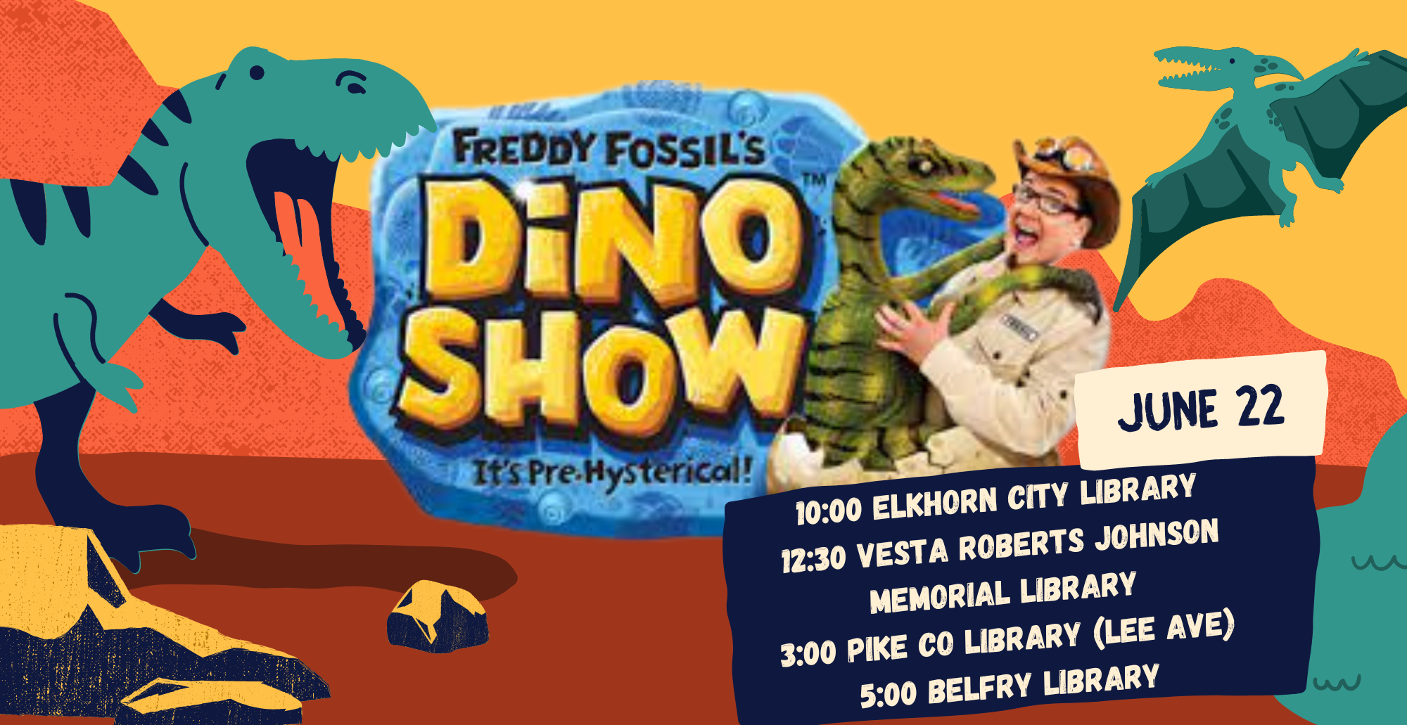 Freddy Fossil's Dino Show (Vesta Roberts Johnson Memorial Library)